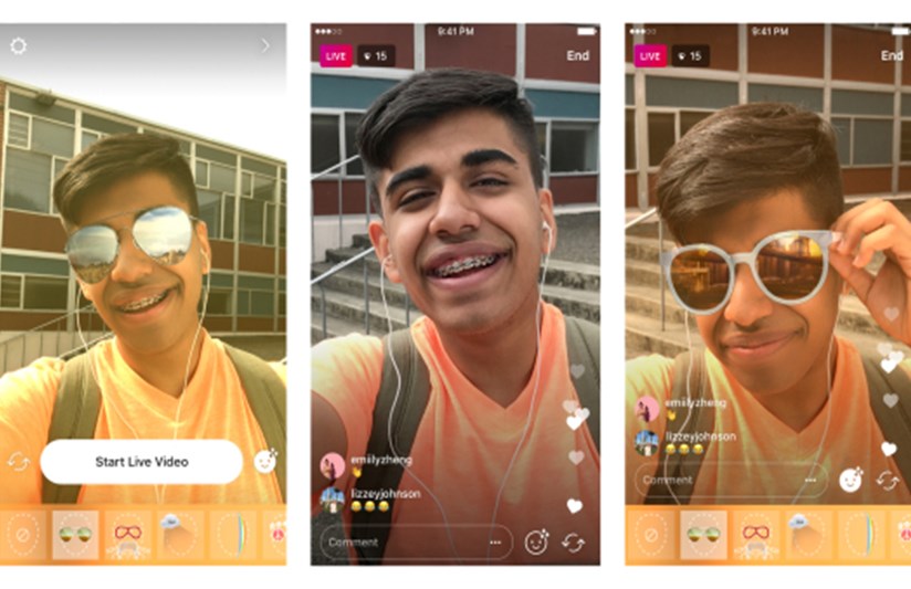 إنستغرام تضيف مرشحات الوجوه للفيديو المباشر